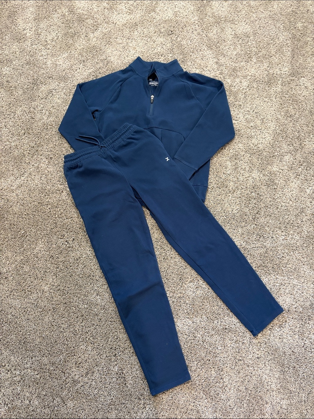 Boys XERSION Navy Blue Jogger Pants & Quarter-Zip Top Set